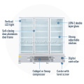 Double Upright Pintu Kaca Pintu Pintu Pintu Freezer